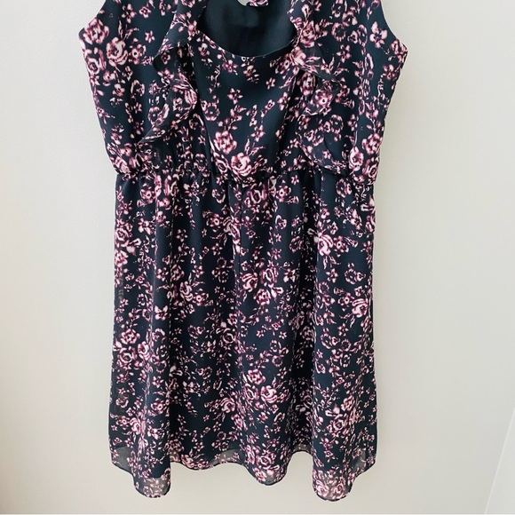 BCBGeneration Floral Dress Black/Purple Sz Small - Picture 8 of 10
